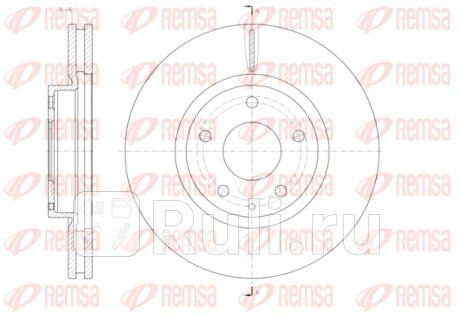 61520.10 - Диск тормозной передний (REMSA) Mazda CX-5 2 (2017-2020) для Mazda CX-5 2 (2017-2021), REMSA, 61520.10