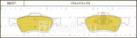 Колодки тормозные дисковые передние ford escape 03- mazda tribute 03- BLITZ BB0327  для прочие, BLITZ, BB0327