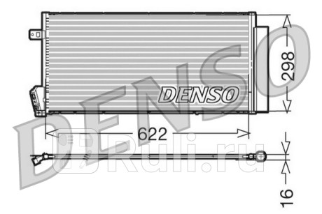 DCN09018 - Радиатор кондиционера (DENSO) Fiat Doblo 2 (2014-2021) для Fiat Doblo 2 (2014-2021), DENSO, DCN09018