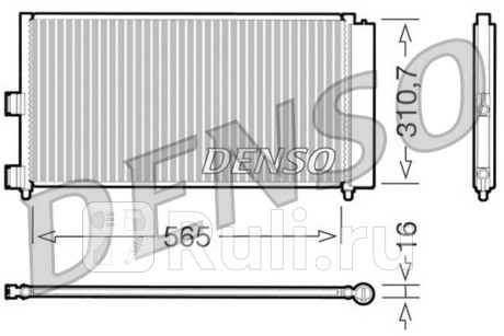 DCN09070 - Радиатор кондиционера (DENSO) Fiat Doblo 2 (2010-2015) для Fiat Doblo 2 (2010-2015), DENSO, DCN09070
