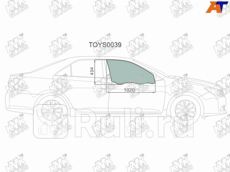 TOYS0039 - Стекло двери передней правой (KMK) Toyota Camry V50 (2011-2014) для Toyota Camry V50 (2011-2014), KMK, TOYS0039