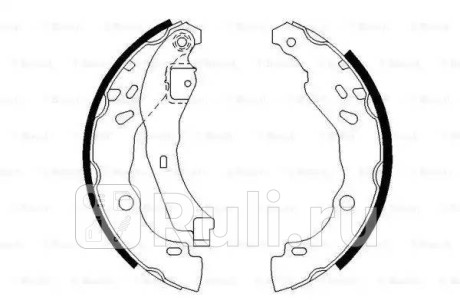 0 986 487 627 - Колодки тормозные барабанные (комплект) (BOSCH) Renault Symbol 1 рестайлинг (2002-2008) для Renault Symbol (2002-2008), BOSCH, 0 986 487 627