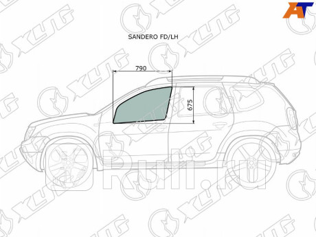 SANDERO FD/LH - Стекло двери передней левой (XYG) Renault Duster рестайлинг (2015-2021) для Renault Duster (2015-2021) рестайлинг, XYG, SANDERO FD/LH