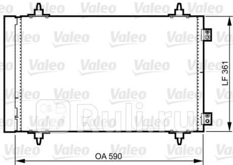 814366 - Радиатор кондиционера (VALEO) Fiat Scudo (2007-2016) для Fiat Scudo (2007-2016), VALEO, 814366