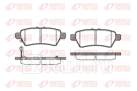 1188.01 - Колодки тормозные дисковые задние (REMSA) Nissan Pathfinder R51 рестайлинг (2010-2014) для Nissan Pathfinder R51 (2010-2014) рестайлинг, REMSA, 1188.01