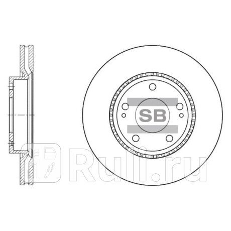 SD1051 - Диск тормозной передний (HI-Q) Kia Soul 2 (2013-2019) для Kia Soul 2 (2013-2019), HI-Q, SD1051