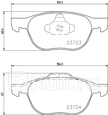 NP5006 - Колодки тормозные дисковые передние (NISSHINBO) Mazda 5 CW (2010-2015) для Mazda 5 CW (2010-2015), NISSHINBO, NP5006