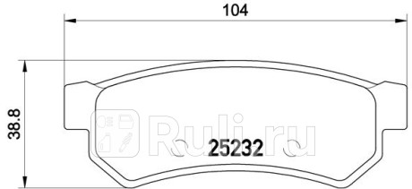 P 10 053 - Колодки тормозные дисковые задние (BREMBO) Chevrolet Lacetti седан/универсал (2004-2013) для Chevrolet Lacetti (2004-2013) седан/универсал, BREMBO, P 10 053
