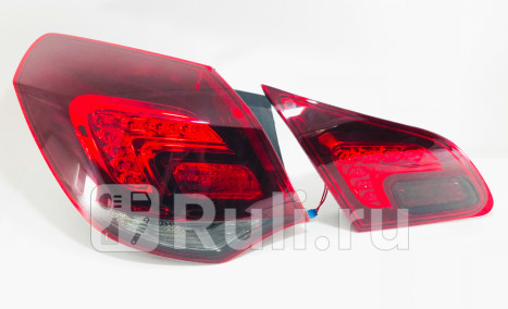 Тюнинг-фонари (комплект) в крыло и в крышку багажника для Opel Astra J (2009-2017), DEPO, 442-1971F3LD-UE