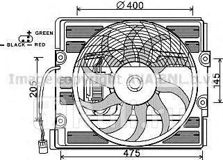 BW7526 - Вентилятор радиатора охлаждения (AVA) BMW E38 (1998-2001) для BMW 7 E38 (1994-2001), AVA, BW7526