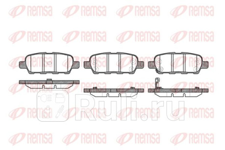 0876.01 - Колодки тормозные дисковые задние (REMSA) Nissan Qashqai j10 рестайлинг (2010-2013) для Nissan Qashqai J10 (2010-2013) рестайлинг, REMSA, 0876.01