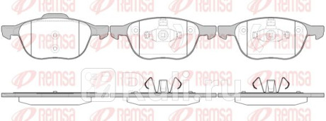 1082.00 - Колодки тормозные дисковые передние (REMSA) Mazda 3 BK седан (2003-2009) для Mazda 3 BK (2003-2009) седан, REMSA, 1082.00
