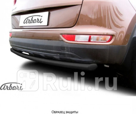 AFZDARD1509B - Защита заднего бампера d42+d42 (Arbori) Renault Duster рестайлинг (2015-2021) для Renault Duster (2015-2021) рестайлинг, Arbori, AFZDARD1509B