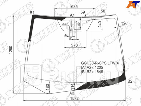 GGH30-R-CPS LFW/X - Лобовое стекло (XYG) Toyota Alphard 3 (2015-2021) (2015-2021) для Toyota Alphard 3 (2015-2021), XYG, GGH30-R-CPS LFW/X