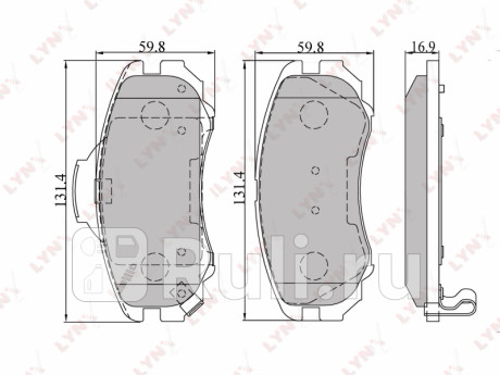 BD3602 - Колодки тормозные дисковые передние (LYNXAUTO) Hyundai Sonata 5 NF (2004-2010) для Hyundai Sonata 5 (2004-2010) NF, LYNXAUTO, BD3602