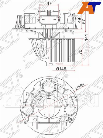 ST-6001547691 - Мотор печки (SAT) Renault Duster (2010-2015) для Renault Duster (2010-2015), SAT, ST-6001547691