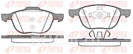 1082.30 - Колодки тормозные дисковые передние (REMSA) Mazda 3 BK седан (2003-2009) для Mazda 3 BK (2003-2009) седан, REMSA, 1082.30