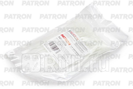 Комплект пластиковых хомутов 2.5 х 100 мм, 100 шт, нейлон, белые PATRON P25100W  для прочие, PATRON, P25100W