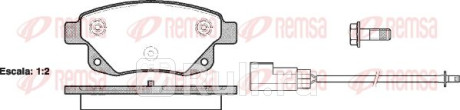 1252.02 - Колодки тормозные дисковые задние (REMSA) Ford Transit 6 (2006-2013) для Ford Transit 6 (2006-2013), REMSA, 1252.02