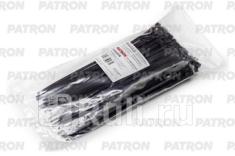 Комплект пластиковых хомутов 4.5 х 200 мм, 100 шт, нейлон, черные PATRON P45200B  для прочие, PATRON, P45200B
