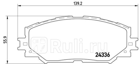 P 83 082 - Колодки тормозные дисковые передние (BREMBO) Toyota Rav4 (2012-2020) для Toyota Rav4 (2012-2020), BREMBO, P 83 082