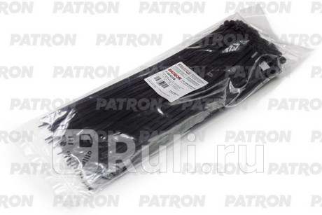 Комплект пластиковых хомутов 4.8 х 300 мм, 100 шт, нейлон, черные PATRON P48300B  для прочие, PATRON, P48300B