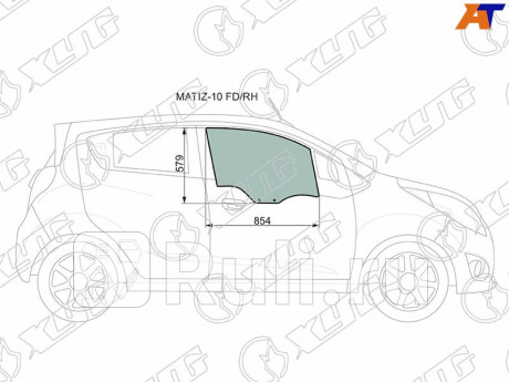 MATIZ-10 FD/RH - Стекло двери передней правой (XYG) Chevrolet Spark M300 (2009-2016) для Chevrolet Spark M300 (2009-2016), XYG, MATIZ-10 FD/RH