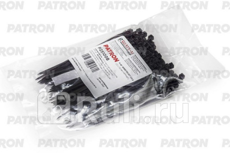 Комплект пластиковых хомутов 2.5 х 100 мм, 100 шт, нейлон, черные PATRON P25100B  для прочие, PATRON, P25100B