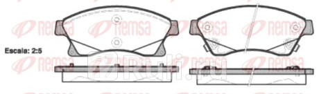 1431.12 - Колодки тормозные дисковые передние (REMSA) Chevrolet Aveo T300 (2011-2015) для Chevrolet Aveo T300 (2011-2015), REMSA, 1431.12