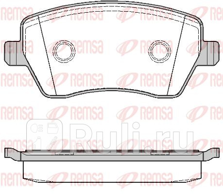 0987.00 - Колодки тормозные дисковые передние (REMSA) Renault Megane 3 (2008-2014) для Renault Megane 3 (2008-2014), REMSA, 0987.00