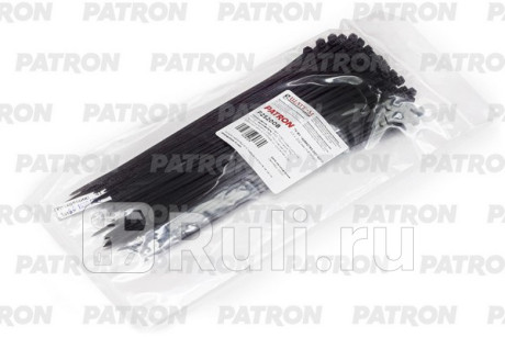 Комплект пластиковых хомутов 2.5 х 200 мм, 100 шт, нейлон, черные PATRON P25200B  для прочие, PATRON, P25200B