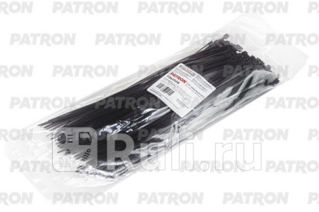 Комплект пластиковых хомутов 3.6 х 250 мм, 100 шт, нейлон, черные PATRON P36250B  для прочие, PATRON, P36250B
