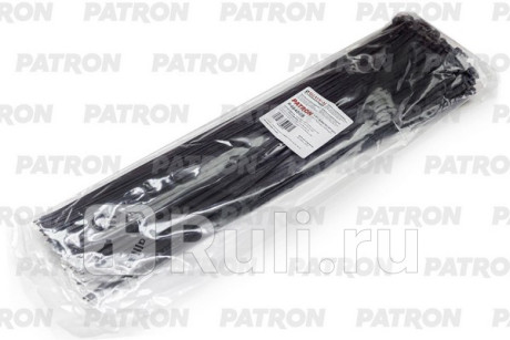 Комплект пластиковых хомутов 4.8 х 400 мм, 100 шт, нейлон, черные PATRON P48400B  для прочие, PATRON, P48400B