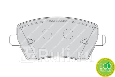 FDB1617 - Колодки тормозные дисковые передние (FERODO) Renault Duster (2010-2015) для Renault Duster (2010-2015), FERODO, FDB1617