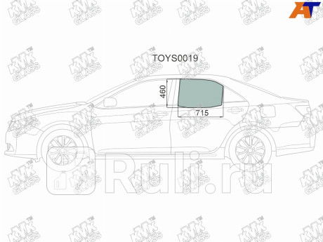 TOYS0019 - Стекло двери задней левой (KMK) Toyota Camry V55 (2014-2018) для Toyota Camry V55 (2014-2018), KMK, TOYS0019