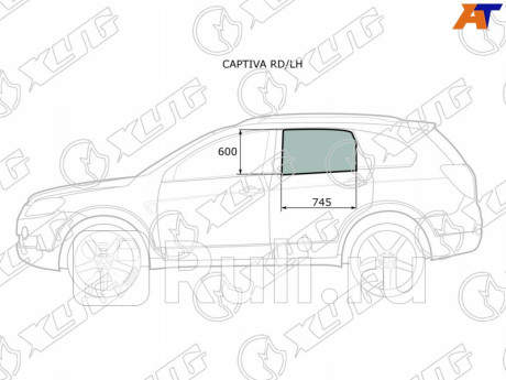 CAPTIVA RD/LH - Стекло двери задней левой (XYG) Chevrolet Captiva (2011-2016) для Chevrolet Captiva (2011-2016), XYG, CAPTIVA RD/LH
