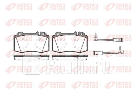 0769.02 - Колодки тормозные дисковые передние (REMSA) Mercedes W163 (1997-2005) для Mercedes ML W163 (1997-2005), REMSA, 0769.02
