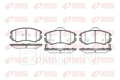 0953.02 - Колодки тормозные дисковые передние (REMSA) Hyundai Elantra 3 XD (2001-2003) для Hyundai Elantra 3 XD (2001-2003), REMSA, 0953.02