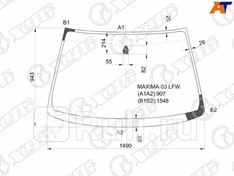 MAXIMA-03 LFW - Лобовое стекло (XYG) Nissan Maxima A33 (1999-2006) для Nissan Maxima A33 (1999-2006), XYG, MAXIMA-03 LFW