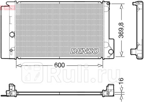 DRM50126 - Радиатор охлаждения (DENSO) Toyota Verso (2012-2018) рестайлинг (2012-2018) для Toyota Verso (2012-2018) рестайлинг, DENSO, DRM50126